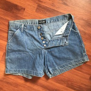 Carpenter High-Waist Jean Shorts